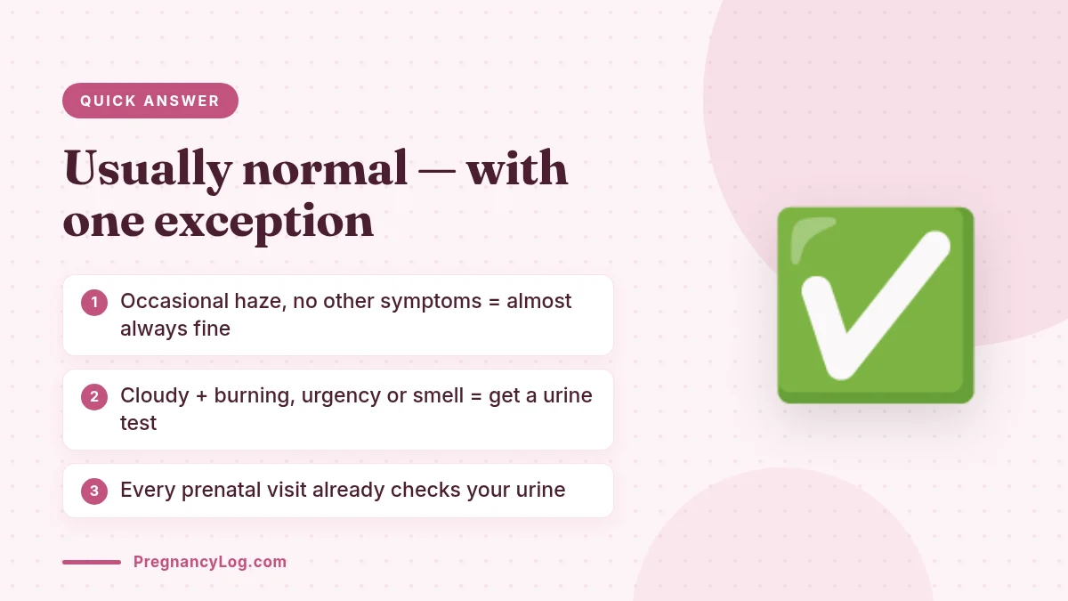 Is Cloudy Urine Normal During Pregnancy? Is cloudy urine normal during pregnancy - chart of normal versus concerning urine